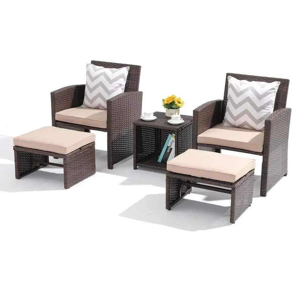 Outdoor Furniture With Storage For Cushions - Комплект садовой мебели из 5 предметов