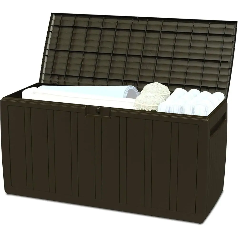 Outdoor Furniture With Storage For Cushions - Коричневый уличный контейнер для хранения объемом