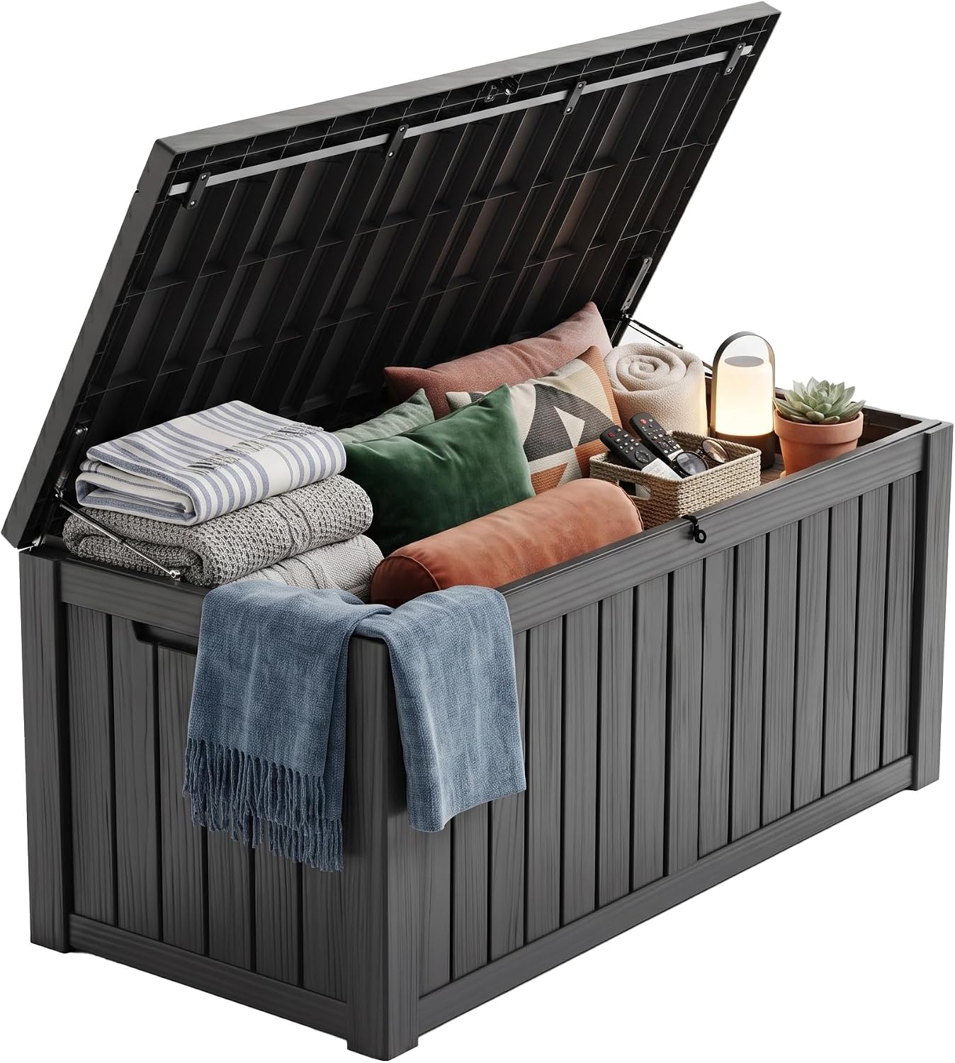 Outdoor Furniture Black - 200-галлонный запираемый ящик для хранения из