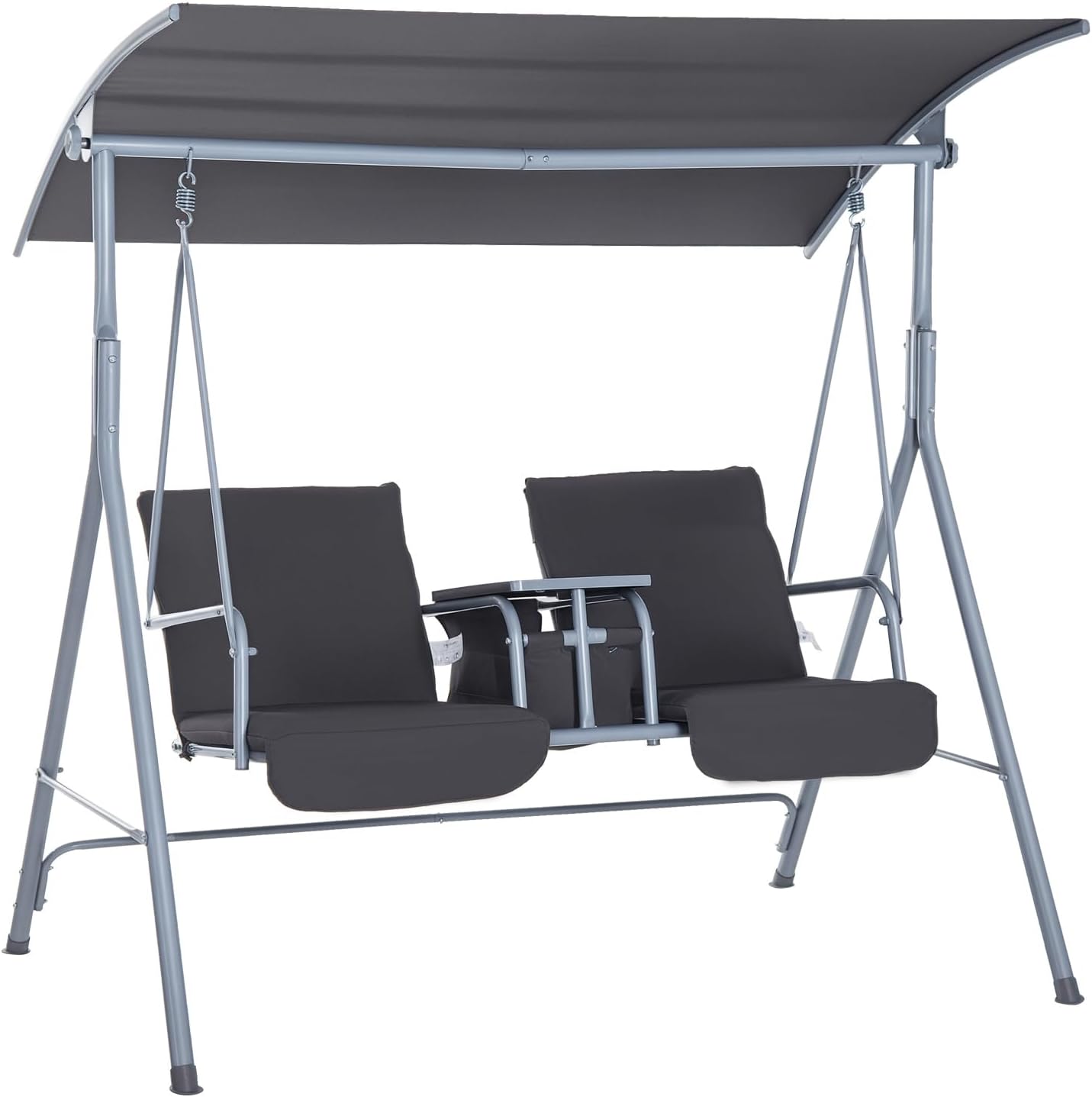 Outdoor Furniture With Storage For Cushions - Уличные качели-диван для двоих с подставкой,