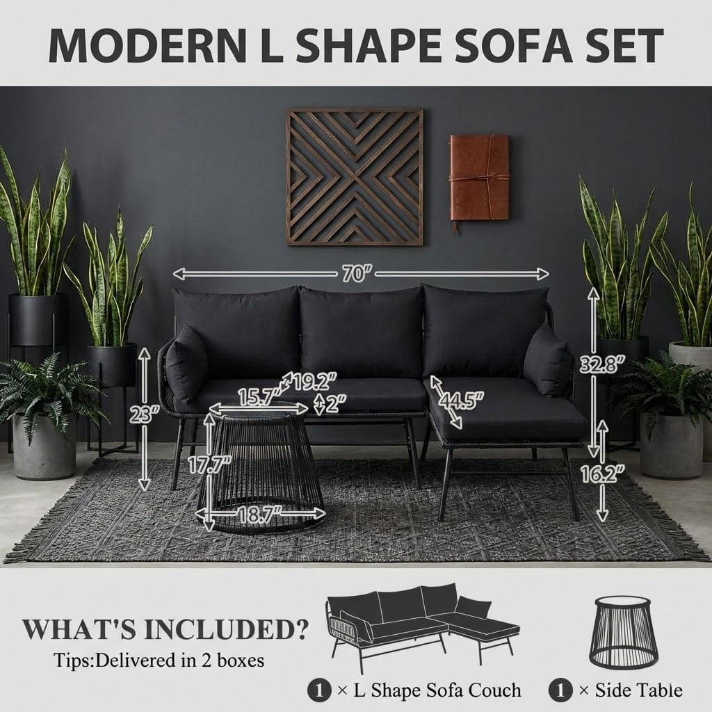 Комплект садовой мебели из рот – обзор и цена Outdoor Furniture Black