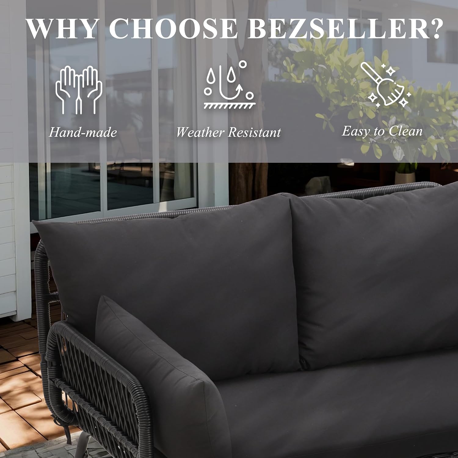 Комплект садовой мебели из рот – обзор и цена Outdoor Furniture Black