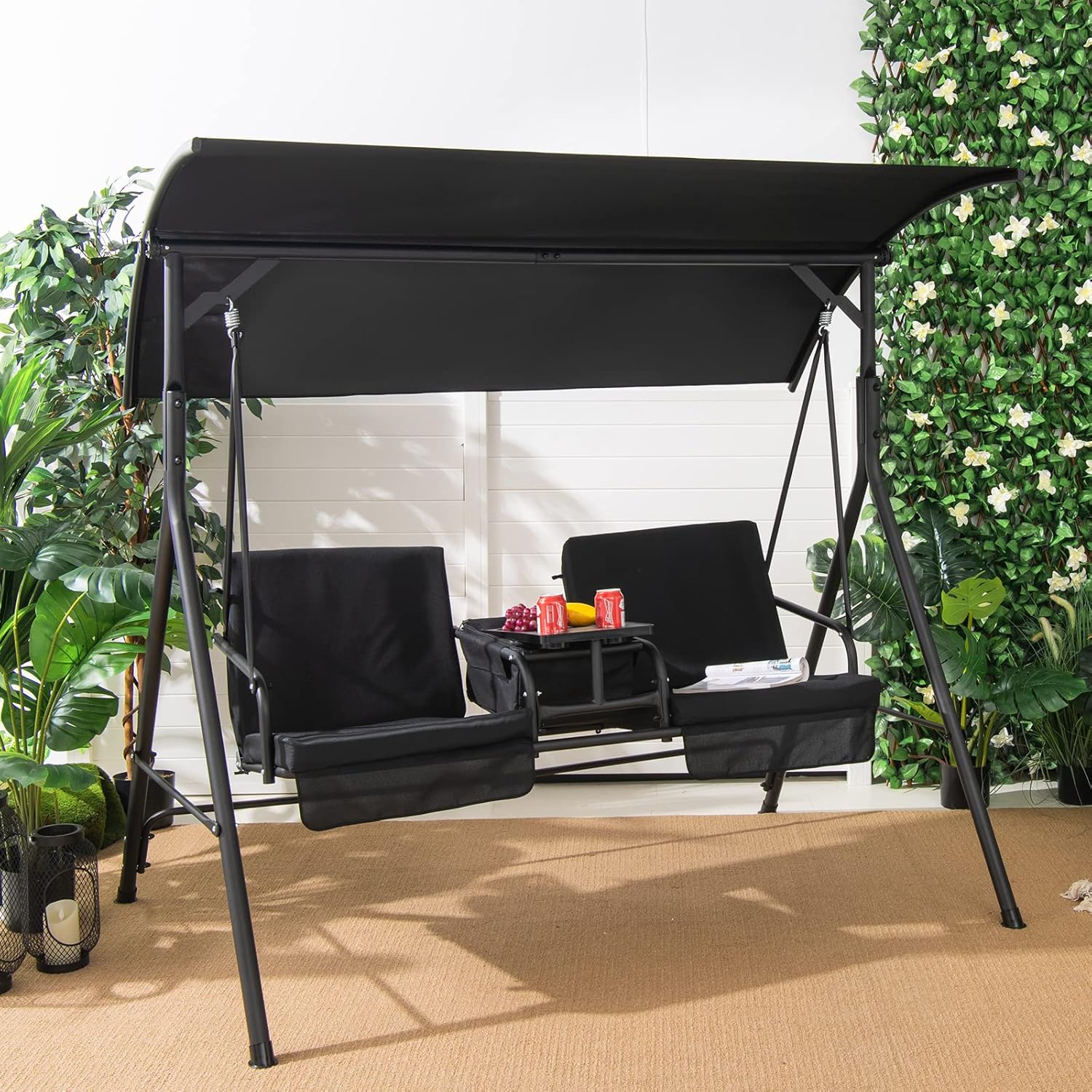 Двухместные садовые качели с о – обзор и цена Outdoor Furniture With Storage For Cushions