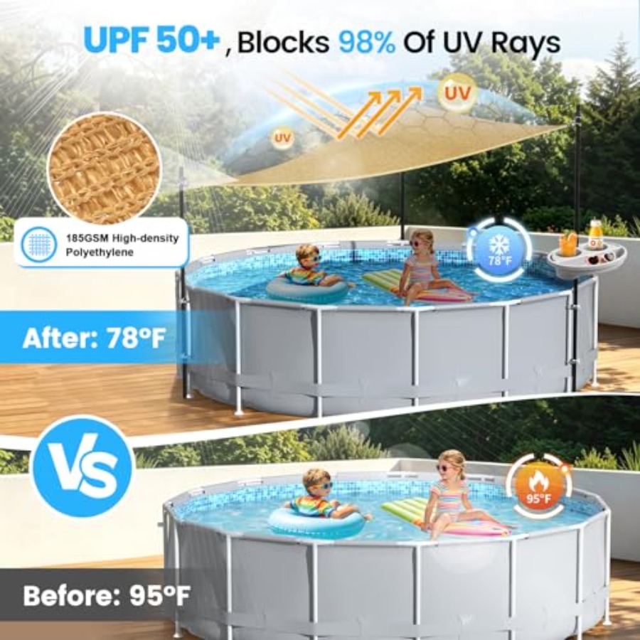 Навес-тент для улицы с опорами – обзор и цена Sun Sail Shade