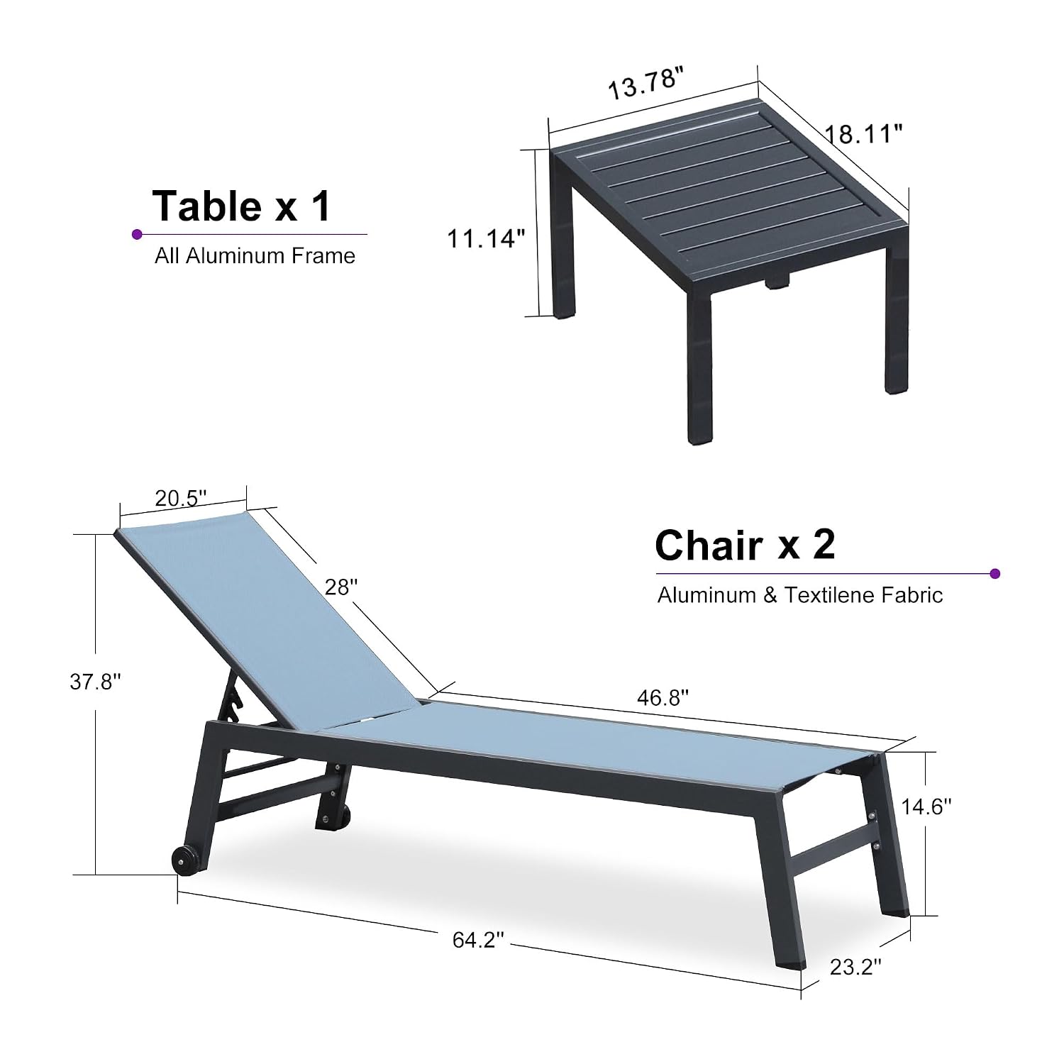 Быстросохнущий комплект шезлон – обзор и цена Outdoor Furniture Quick Dry